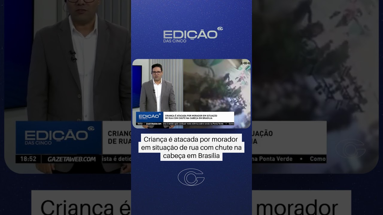 Criança é atacada com chute na cabeça por morador em situação de rua em Brasília