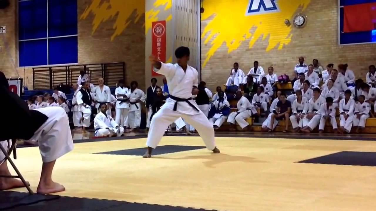 Gojshiho sho (finals) Boys Team Guyana | IKD World Cup 2015 Shotokan Karate 