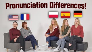 American VS European Pronunciation Differences!! American, French, German, Spanish,Polish! Part 2