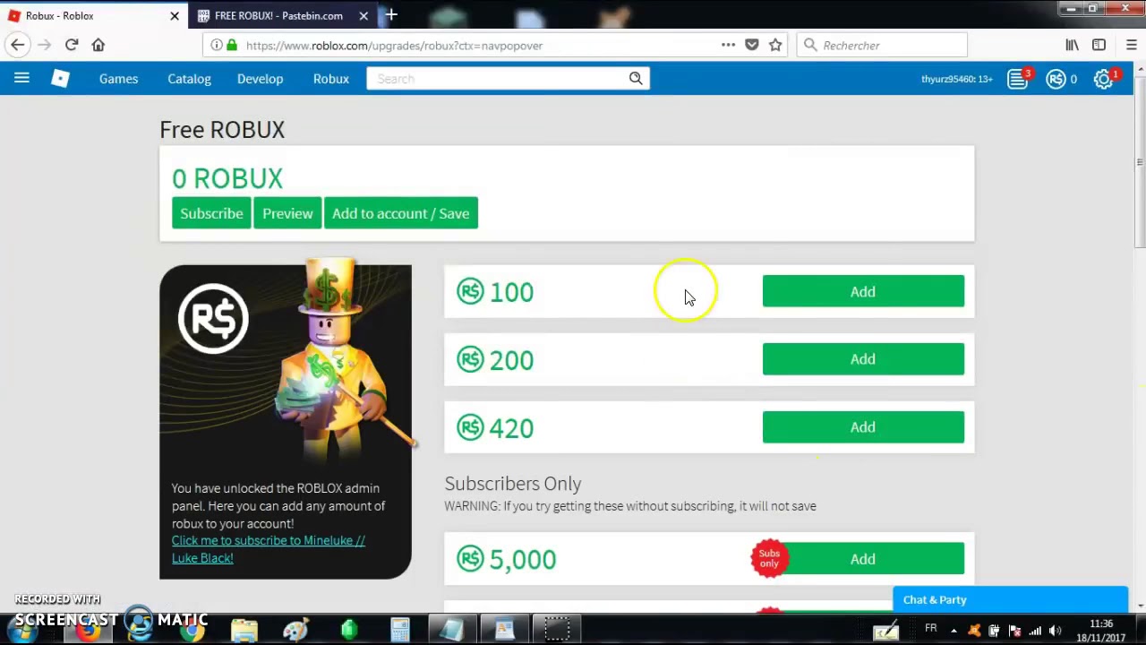 Comment Acheter Des Robux Sur Roblox comment avoir des robux illimité gratuite sur roblox - YouTube