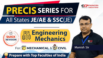 Quick Revision Engg Mechanics Precis series | Complete subject for state JE/AE, SSC JE, PSU written
