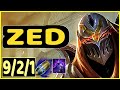 ZED VS JAYCE - 9/2/1 KDA MID GAMEPLAY GRANDMASTER I
