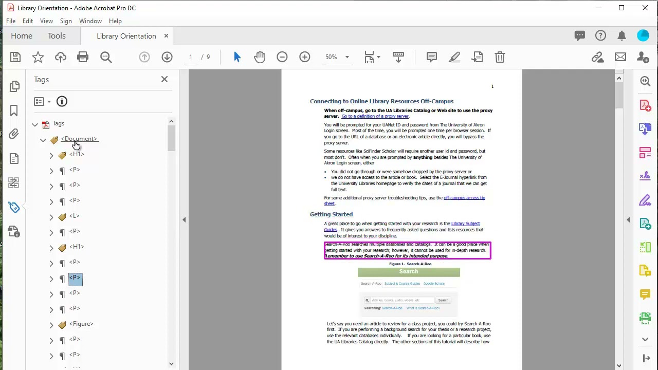 Tags Panel Pdf Changing tags in a PDF using the tag panel and reading order panel ...