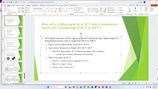 How to Calculate Control Signals  vs. Temperature