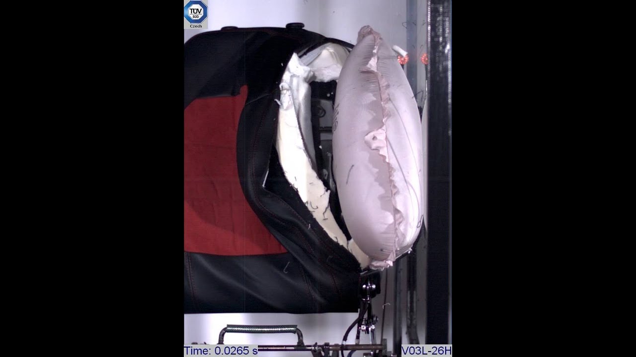 MAD Car Seat Covers Airbag Blow Test front view YouTube
