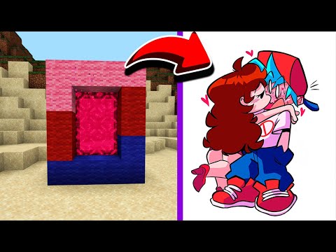 Minecraft: Cómo hacer un portal a la dimensión ??GIRLFRIEND + BOYFRIEND -Friday Night Funkin(FNF)