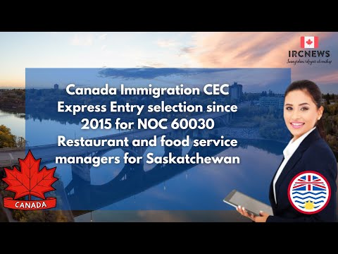 CEC Express Entry  for NOC 60030 Restaurant and food service managers for Saskatchewan since 2015