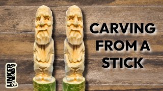 Carving a Fun Little Character in a Stick