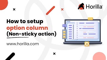 16. How to Setup Option Column (Non-sticky Action) | | Free & Open Source HR Software | Free HRMS