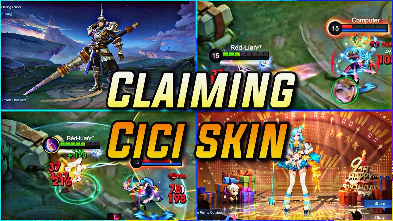 Claiming Cici 9th Anniversary Skin - P.ACE! Mobile Legends - YouTube
