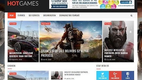 Hot Games Gaming Blogger Template. | blog-templates.com