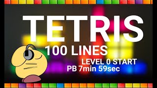 TETRIS (NES) 100 Lines Level 0 Start PB 7:59