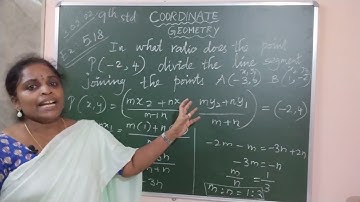 9th Std Mathematics / Coordinate Geometry /  Section formula / example 5.18