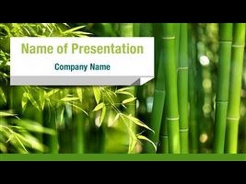 green bamboo grove powerpoint template backgrounds