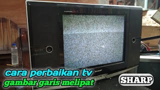 How to fix a Sharp Alexander TV that displays lines or folds upwards