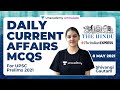 Daily Current Affairs MCQs from The HINDU & Indian Express | UPSC CSE Prelims | 8 May 2021