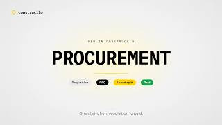 Construcllo Procurement | From Purchase Requisition to Payment