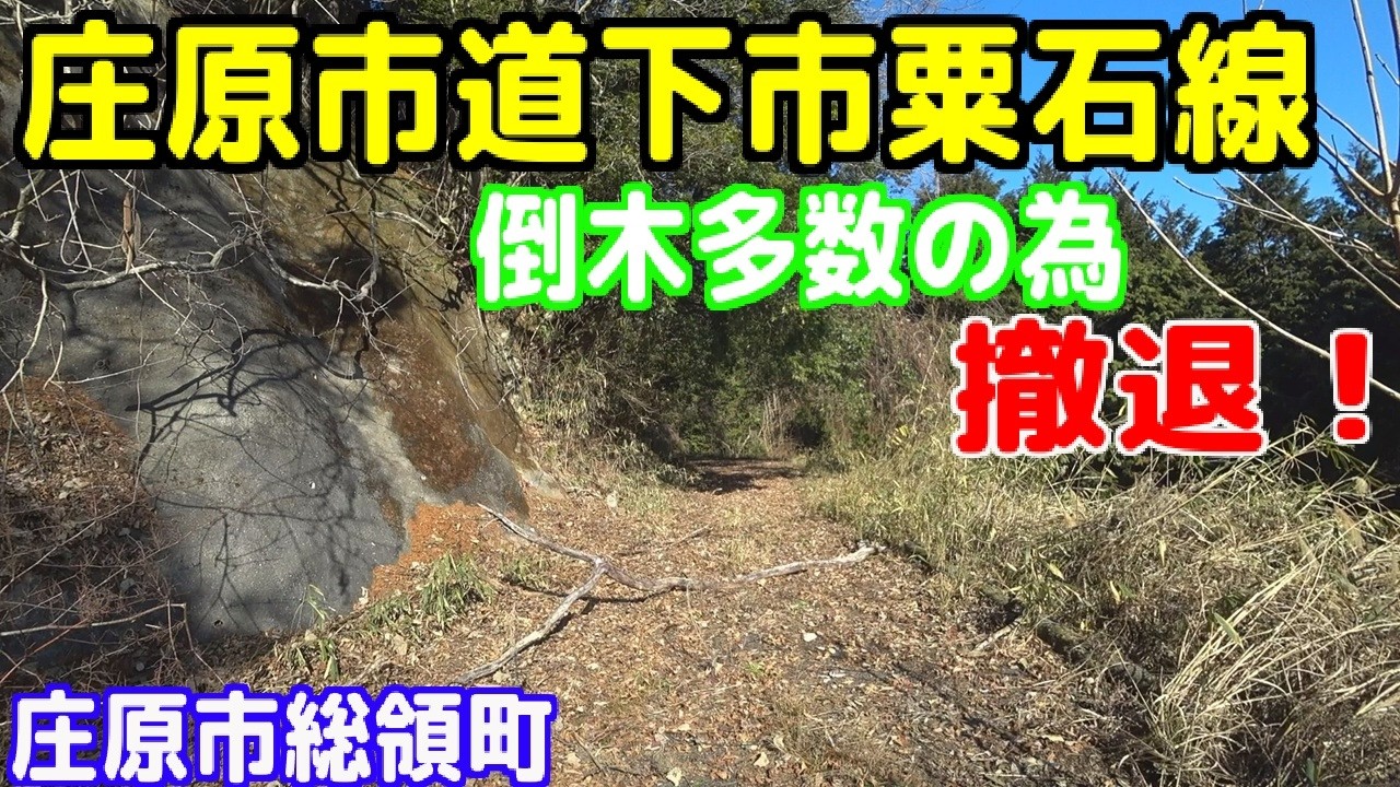 【国道432号の旧道？ ～ 倒木多数の為 撤退！】庄原市道下市粟石線【広島県庄原市総領町稲草】