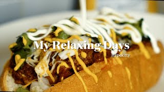 Sub|Aesthetic vlog|Amazing chili dog|Orange palet breton|What I eat in a week