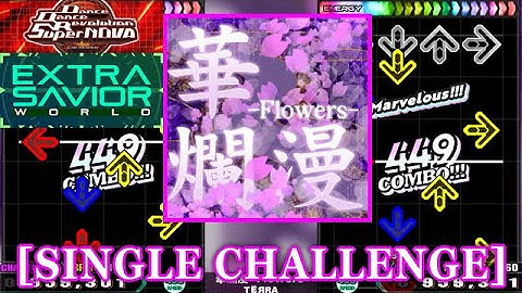 【DDR SN】 華爛漫 -Flowers- / ＴЁЯＲＡ [SINGLE CHALLENGE] 譜面確認+Clap