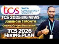 TCS NQT 2025 Big News | Joining in 1month | Online/Offline Discussion | TCS 2026 Hiring