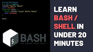 Bash Shell Scripting Tutorial For Beginners  Bash Basics in 20 Minutes