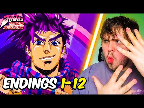 Who Is Jojo | Jojo's Bizarre Adventure Endings 1-12 First Time Reaction