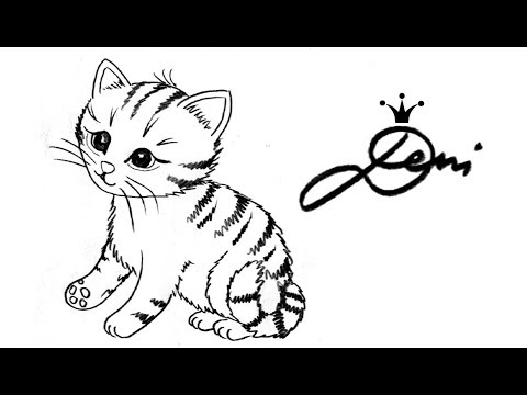 How To Draw A Cute Kitten Süßes Kätzchen Zeichnen