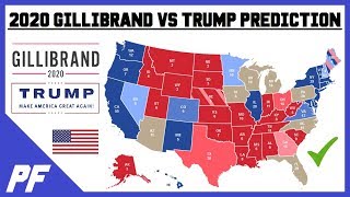 Kirsten Gillibrand vs. Donald Trump 2020 Map Prediction - 2020 Electoral Map Projection