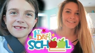 1ST DAY OF SCHOOL MORNING ROUTINE! EMMA AND ELLIE ARE BOTH VERY SCARED!