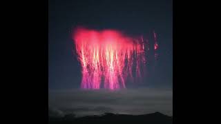 Rare red #lightning #bolts, or #sprites, were captured over Tibet during a #thunderstorm