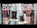 INSANELY SATISFYING CLOSET DECLUTTER | CLOSET DECLUTTER & ORGANIZE