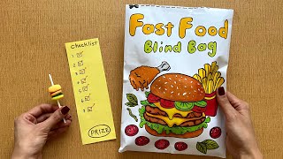 Blind Bag paper 🍟 Fast Food 🍔ASMR 🍔 Satisfying Opening Blind Bag | NEKEN DANA