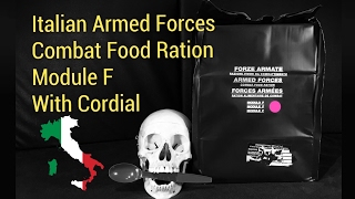 Italian MRE (With Liquor!): RARE Combat Food Ration Module F Tasting  Including Cordial