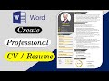 How to Create Professional Resume in 10 Minutes | Awesome Resume in MS Word