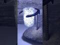 Horseshoe holding a mason jar with LED lights mounted in a rock #shorts #shortvideo #diy