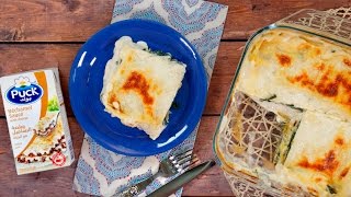 Spinach and Zucchini Lasagne with Bechamel Sauce | لازانيا بالسبانخ والكوسا مع صلصة البشاميل