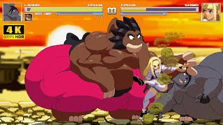 Lardo And Gassy Jumbo Vs Shimo - Epic Simul Fight Mugen 4K 60Fps