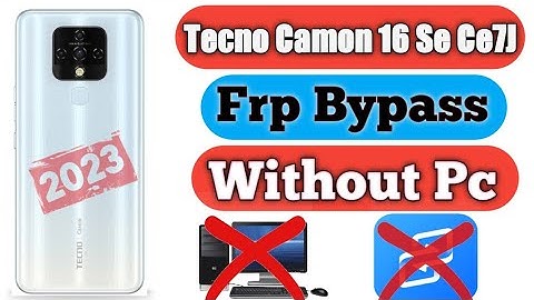 Tecno Camon 16se Frp Bypass | Camon 16se (CEJ7) Google Account Bypass | New Security 2023 Without PC