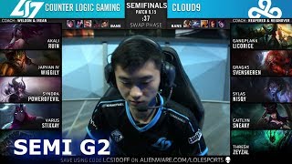 C9 vs CLG - Game 2 | Semi Finals S9 LCS Summer 2019 | Cloud 9 vs CLG G2