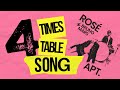 4 Times Table Song (APT be Ros&eacute; and Bruno Mars)