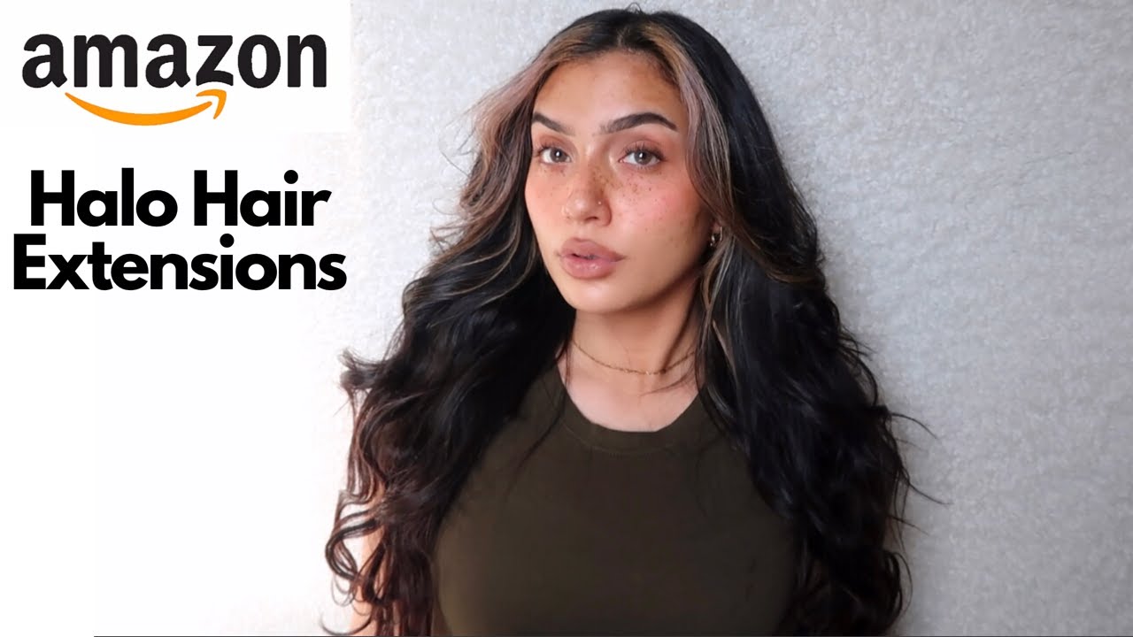 MORESOO HALO HAIR EXTENSIONS | AFFORDABLE AMAZON HAIR EXTENSIONS - YouTube