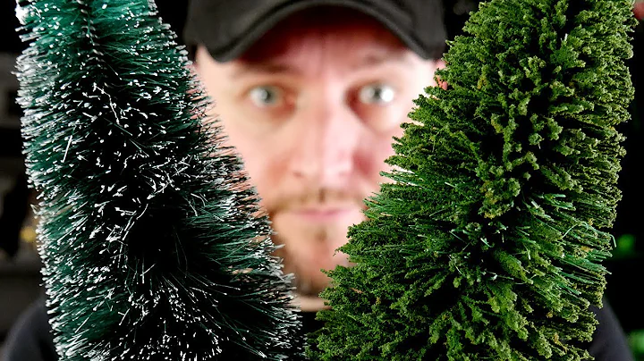 How to Make Cheap Christmas Village Pine Trees Look Better