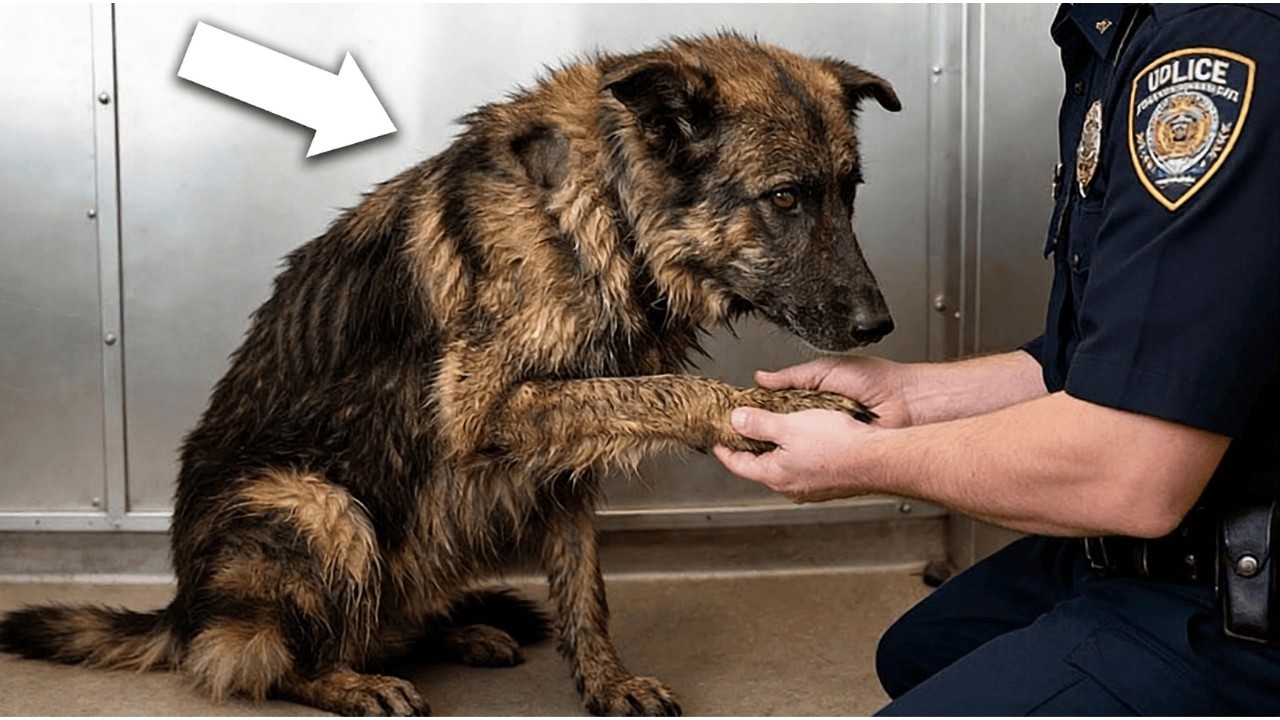 Un ofițer a adoptat cel mai urât câine de poliție din adăpost… Nimeni nu se aștepta la ce a urmat!