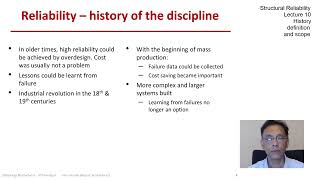 STRUCTURAL RELIABILITY Lecture 10 module 03: history of reliability