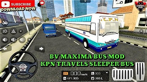 Bus Simulator Indonesia ~ BV Maxima KPN Travels Sleeper Bus Mod -Download -Android Gameplay FHD #306
