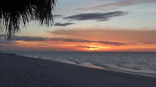 Sunset on the beach in Sol Palmeras.