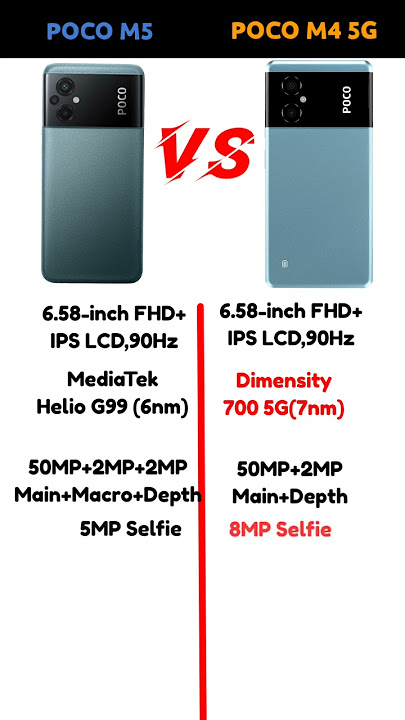 POCO M5 VS POCO M4 5G | Full Details Comparation
