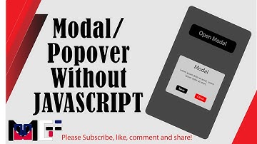 2022 MODAL/POPUP WITH PURE CSS AND HTML | NO JAVASCRIPT