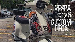 Vespa S125 Custom Decal | Shot on iPhone SE